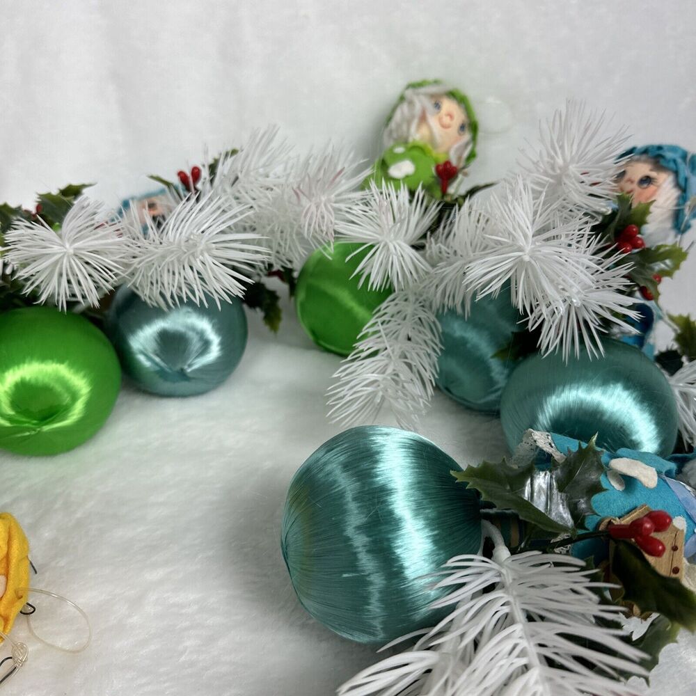 Vintage Christmas Ornaments Small Girl Dolls Styrofoam‎ Cottagecore Retro Decor - Picture 9 of 10